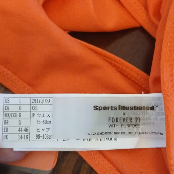 NWT Sports Illustrated Fiesta Forever 21 Bikini Set. Size Top 1X And Bottom L - Picture 17 of 17